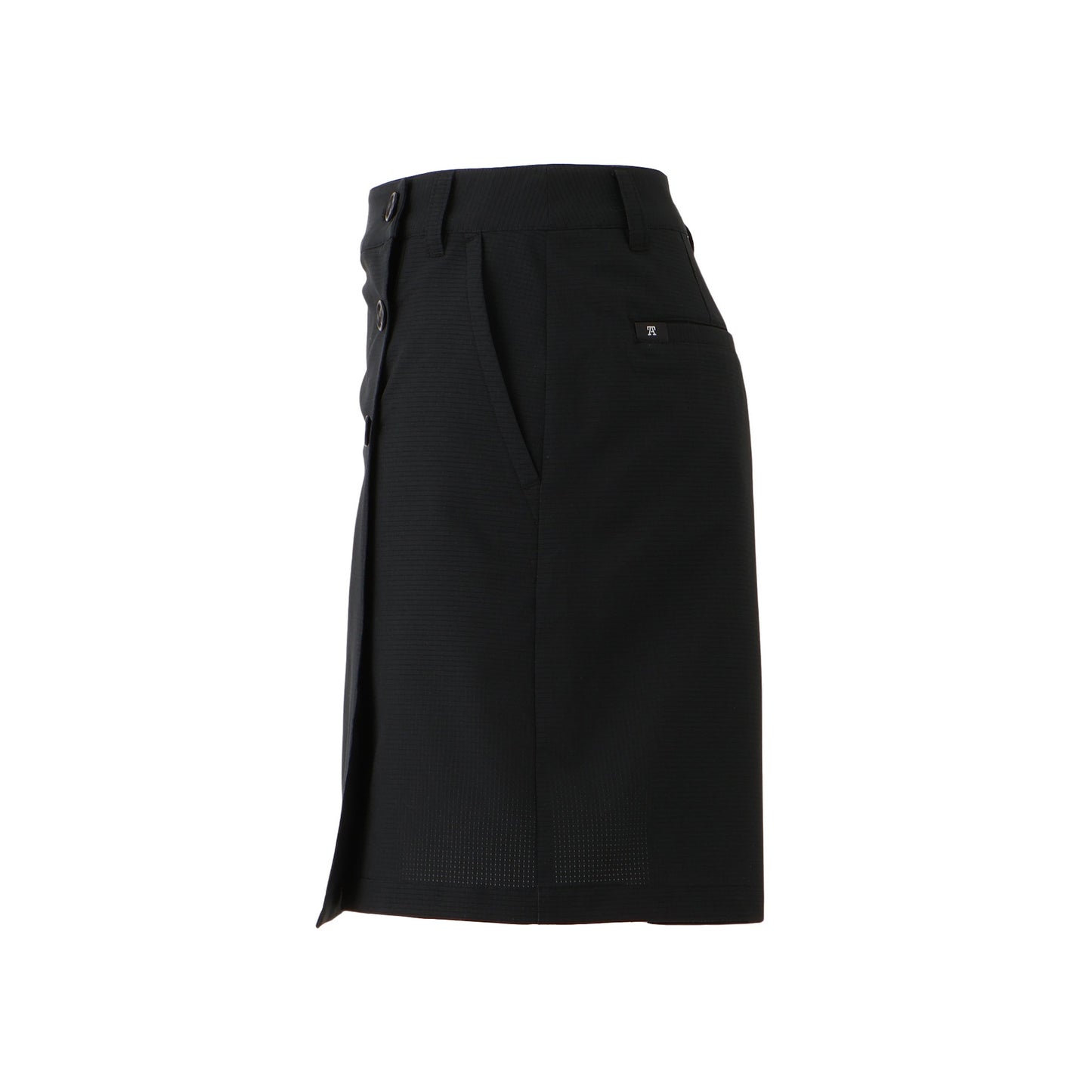 【WOMEN】コウツウキメッシュラップキュロット BLK