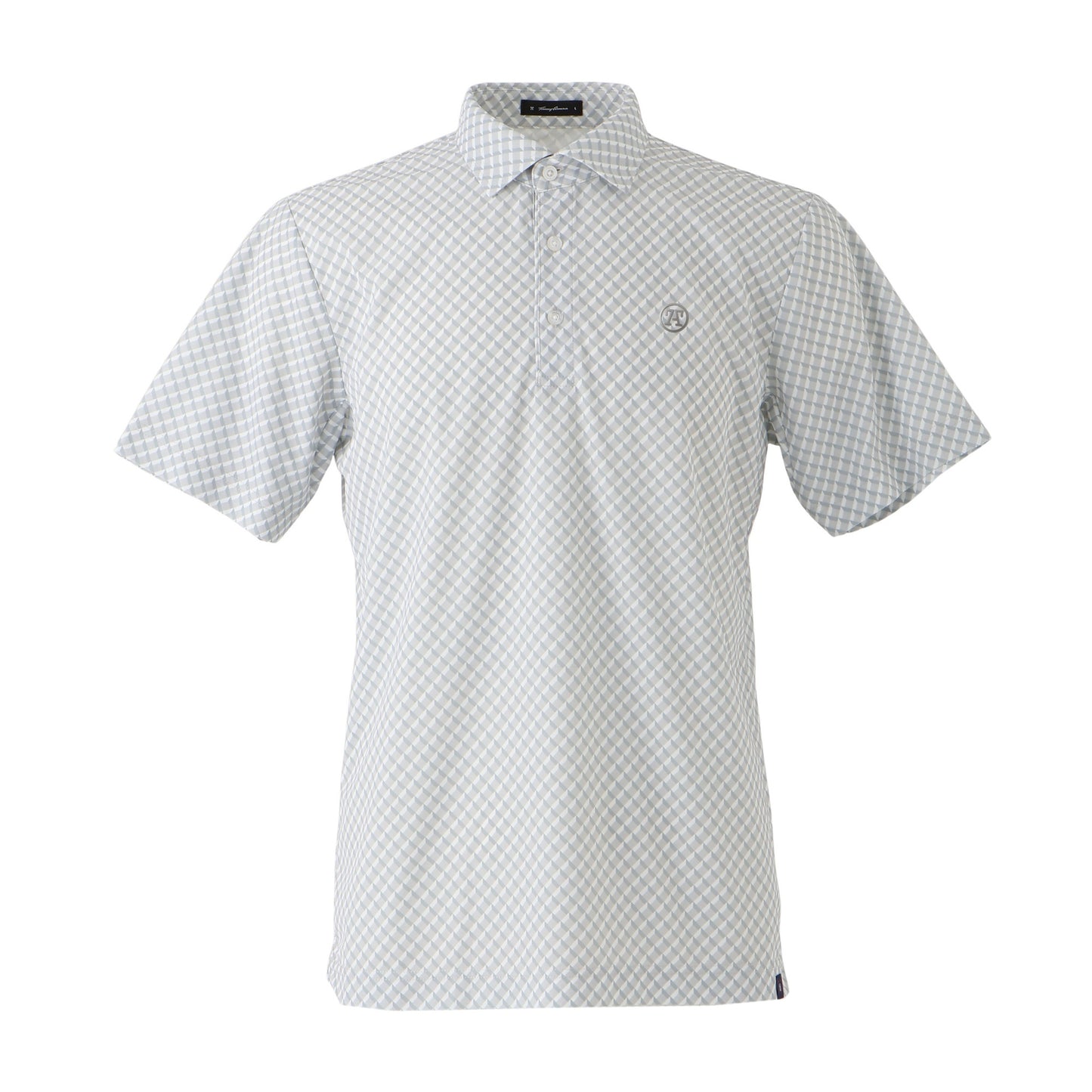 【MENS】T37M80 プリント2 ポロ LGRY