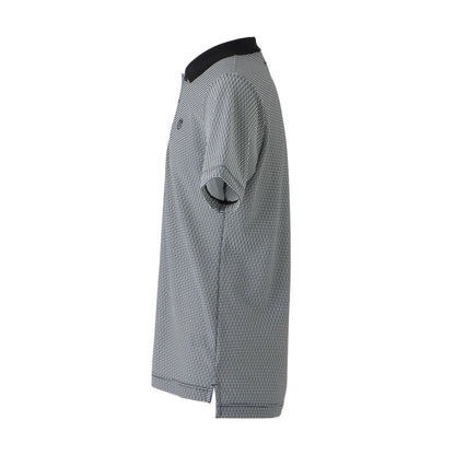 【MENS】ハニカムメッシュボーダーポロ BLK
