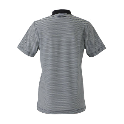 【MENS】ハニカムメッシュボーダーポロ BLK