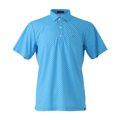 【MENS】T37M80 プリント2 ポロ BLU