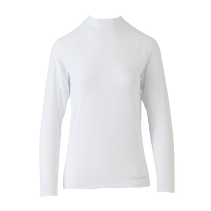【WOMEN】レイカンPT LSモックネック WHT