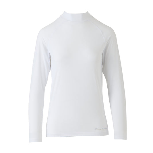 【WOMEN】レイカンPT LSモックネック WHT