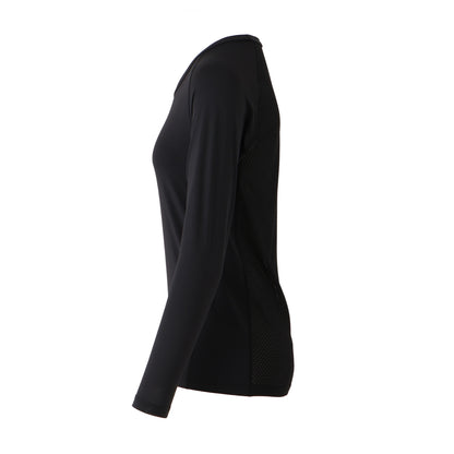 【WOMEN】レイカンPT LS Uネック BLK