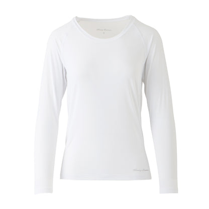 【WOMEN】レイカンPT LS Uネック WHT