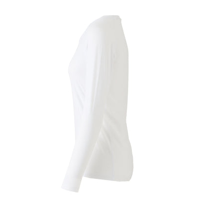 【WOMEN】レイカンPT LS Uネック WHT