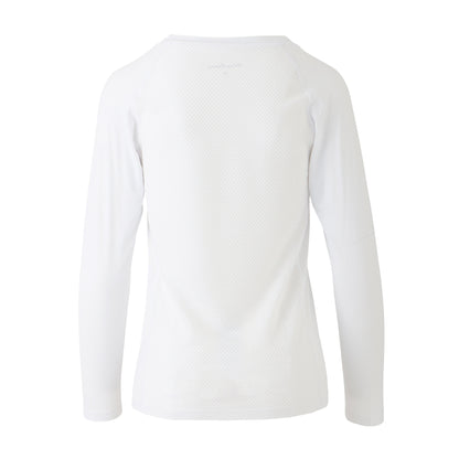 【WOMEN】レイカンPT LS Uネック WHT