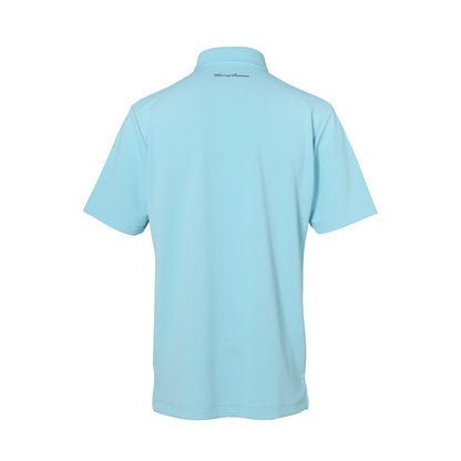 【MEN】JAQ Waffle SS Polo BLU