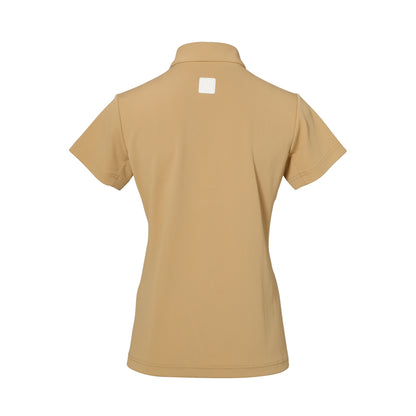 【WOMEN】JAQ Waffle SS Polo BEG