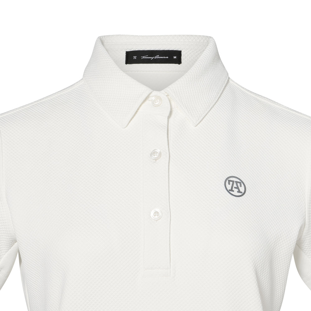 【WOMEN】JAQ Waffle SS Polo WHT