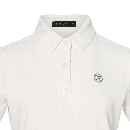 【WOMEN】JAQ Waffle SS Polo WHT