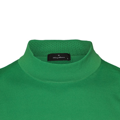 【MEN】SS Knit Mock Neck GRN