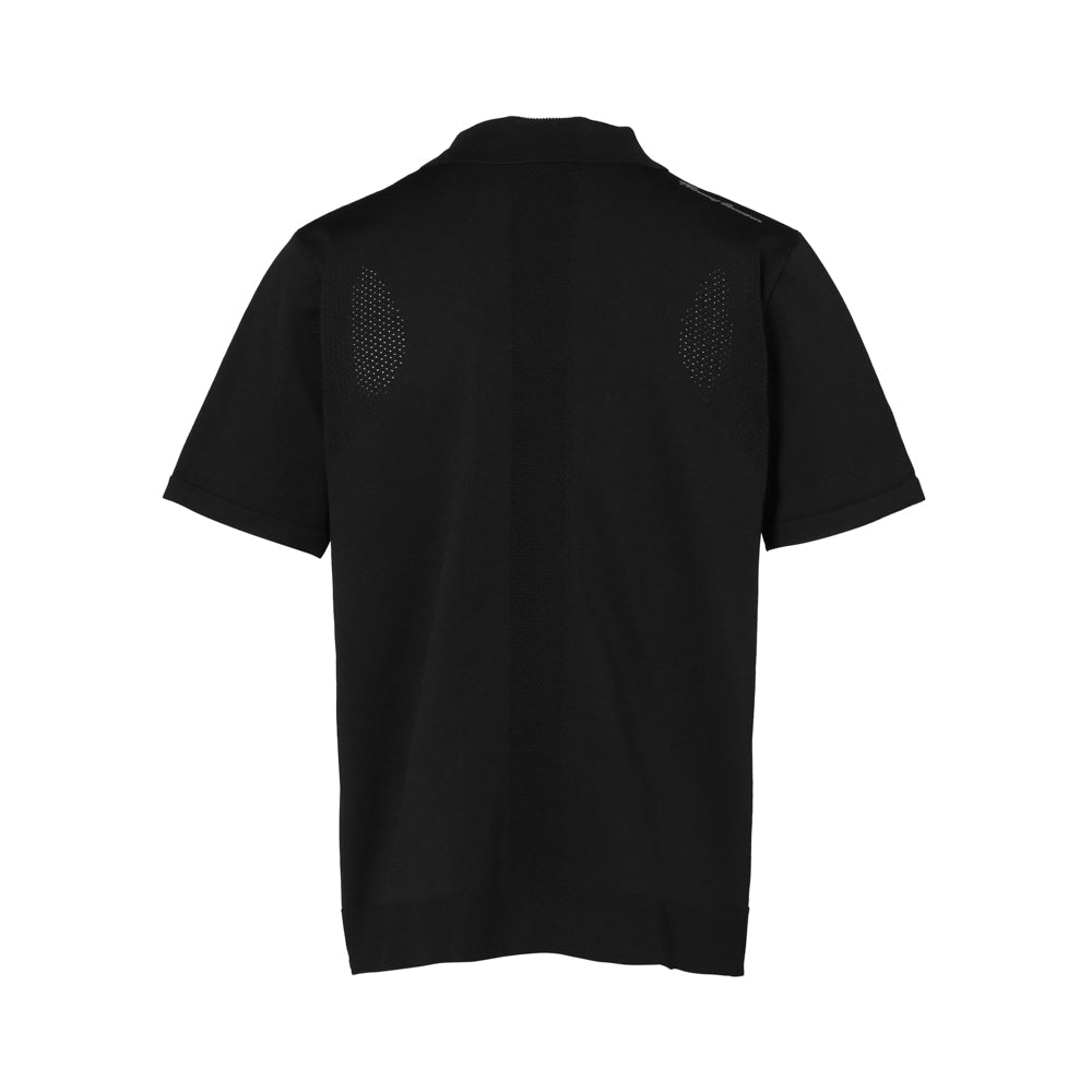 【MEN】SS Knit Polo Shirt BLK