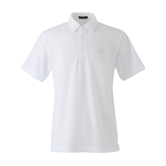 【MENS】ハニカムメッシュポロシャツ WHT